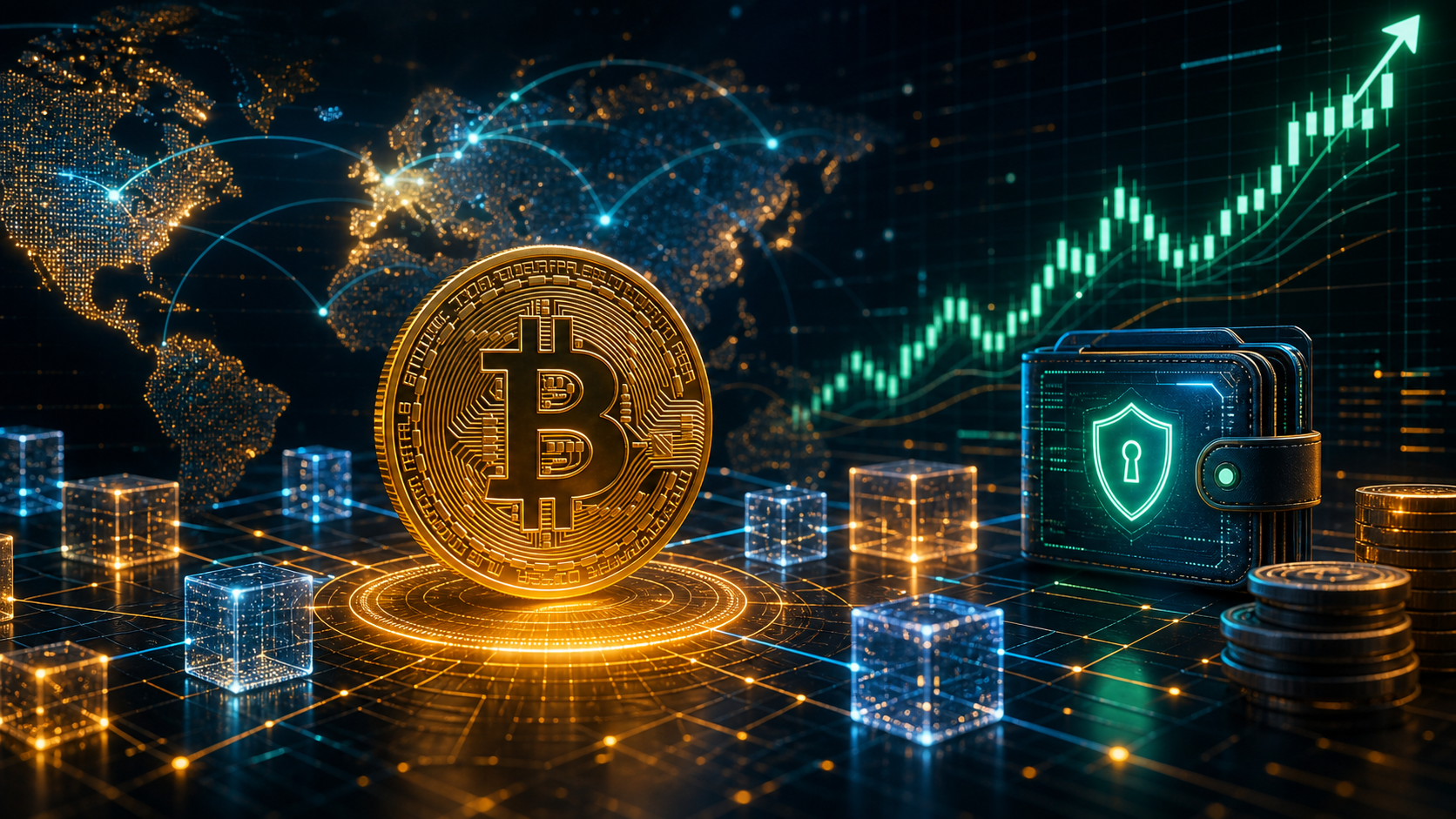 Bitcoin advertising infrastructure illustration
