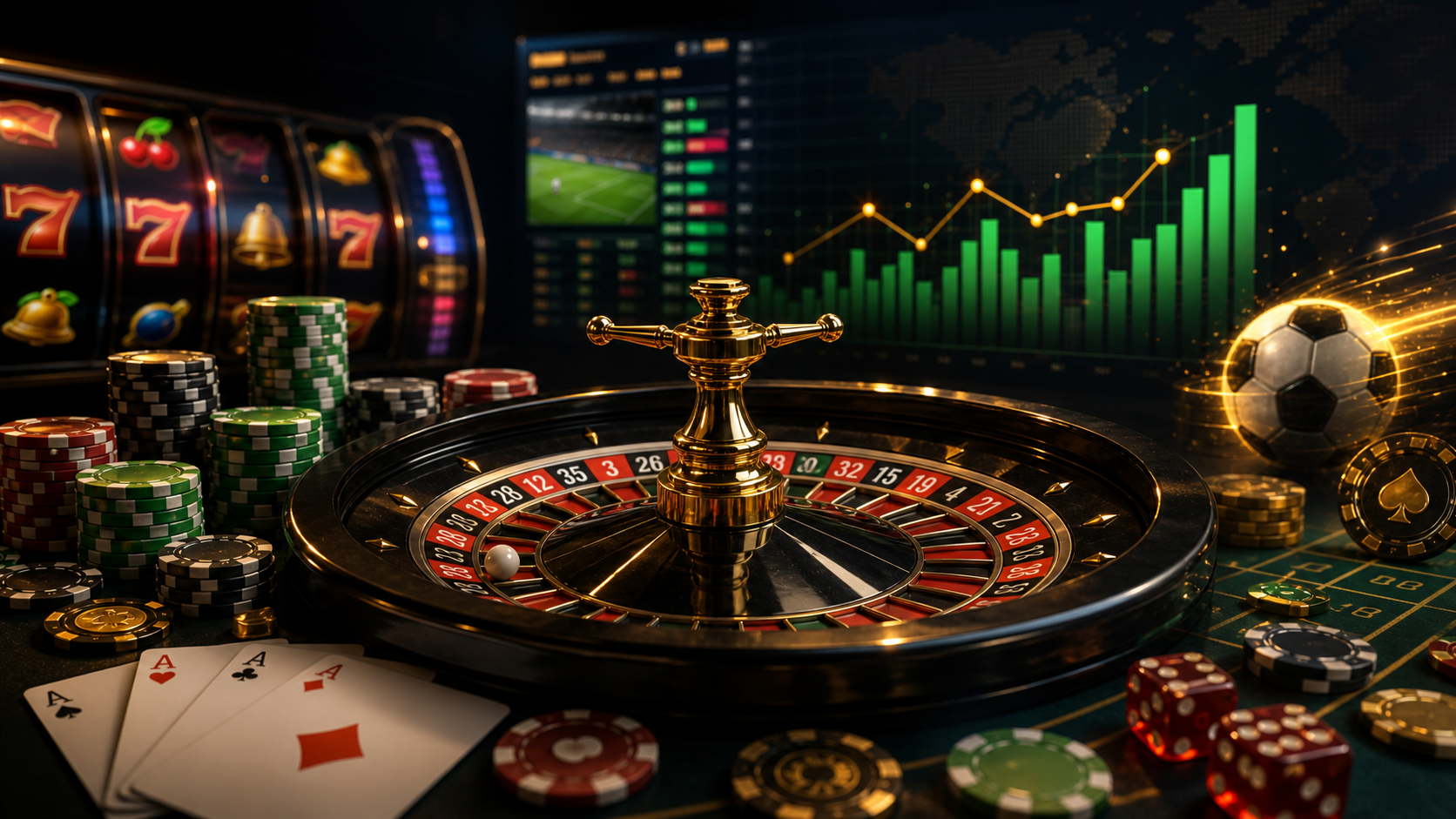 Gambling advertising infrastructure illustration